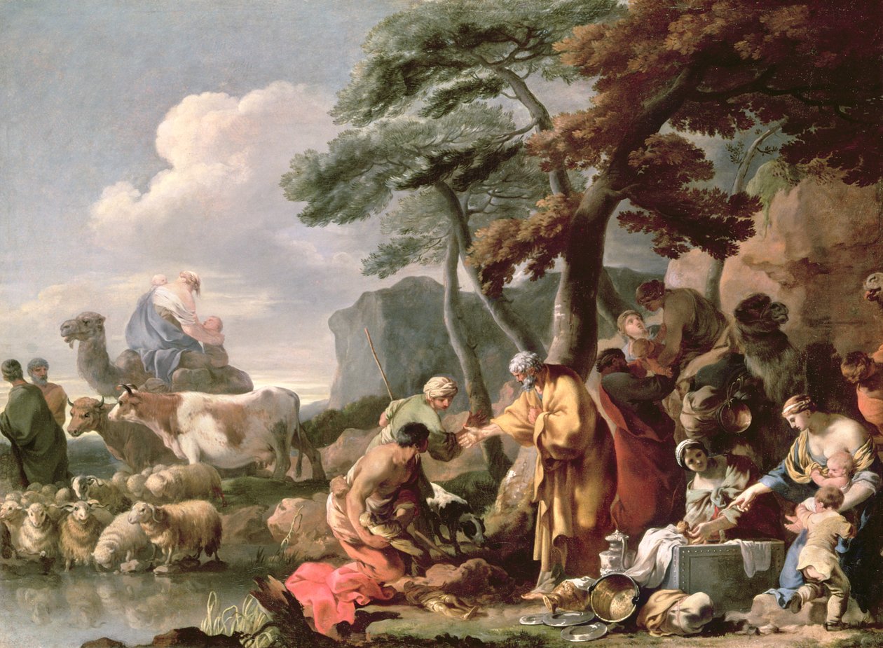 Jacob Burying the False Gods under the Oak by Shechem by Sébastien Bourdon