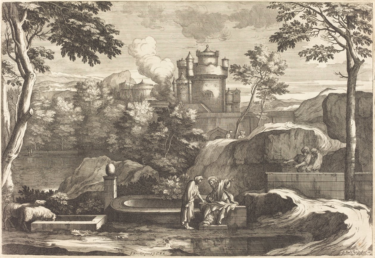 Jesus and the Samaritan by Sébastien Bourdon