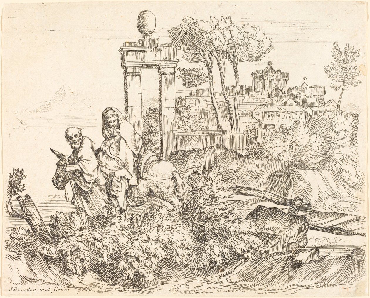 The Flight into Egypt by Sébastien Bourdon