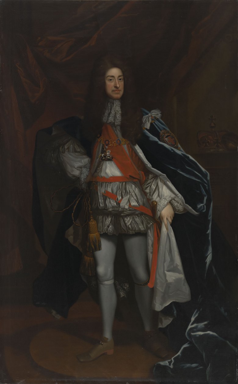 Portrait of King James II and VII in Garter Robes (1633-1701) by Godfrey Kneller
