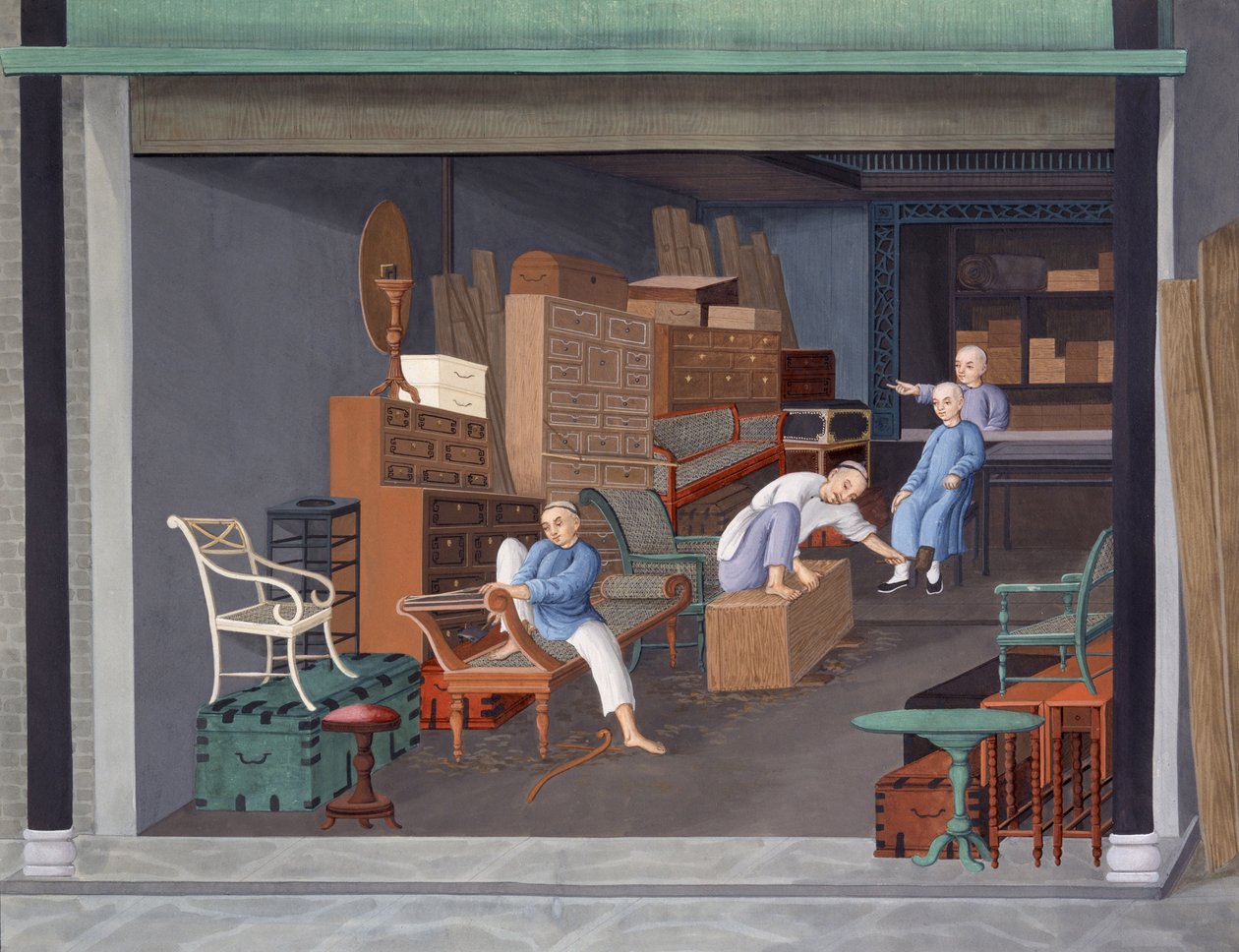 Making European Cabinetry, c.1825 by School Chinese