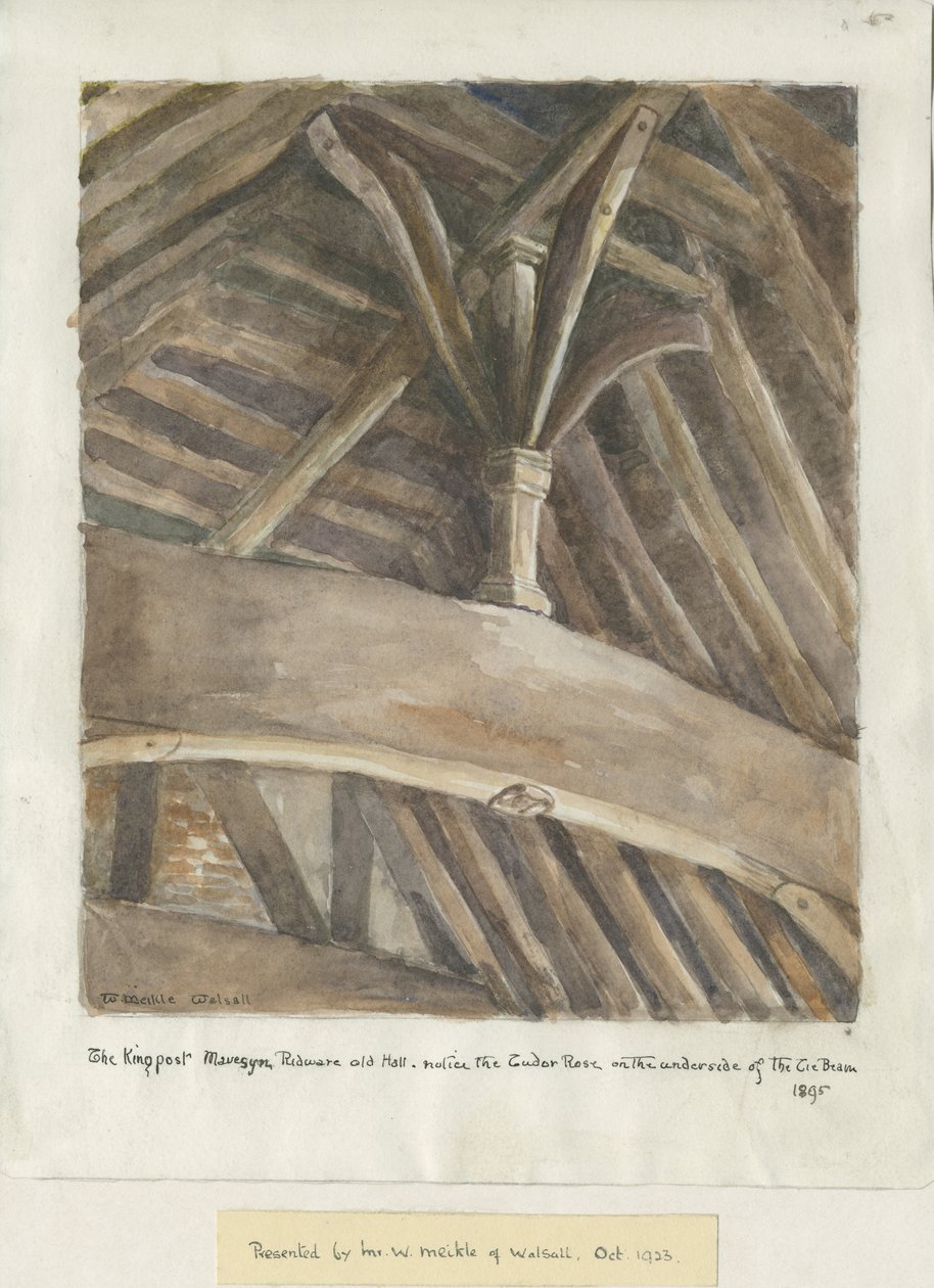 Mavesyn Ridware Hall - Gatehouse: painting by School English