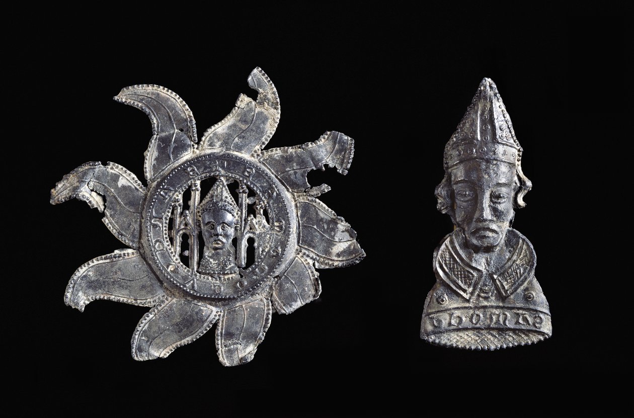 Pilgrim badges of Thomas Becket by School English