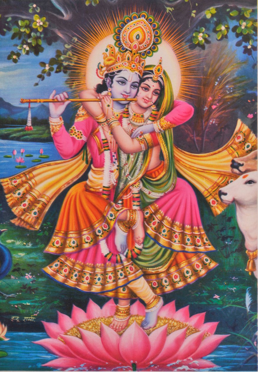 Krishna and Radha by School Indian