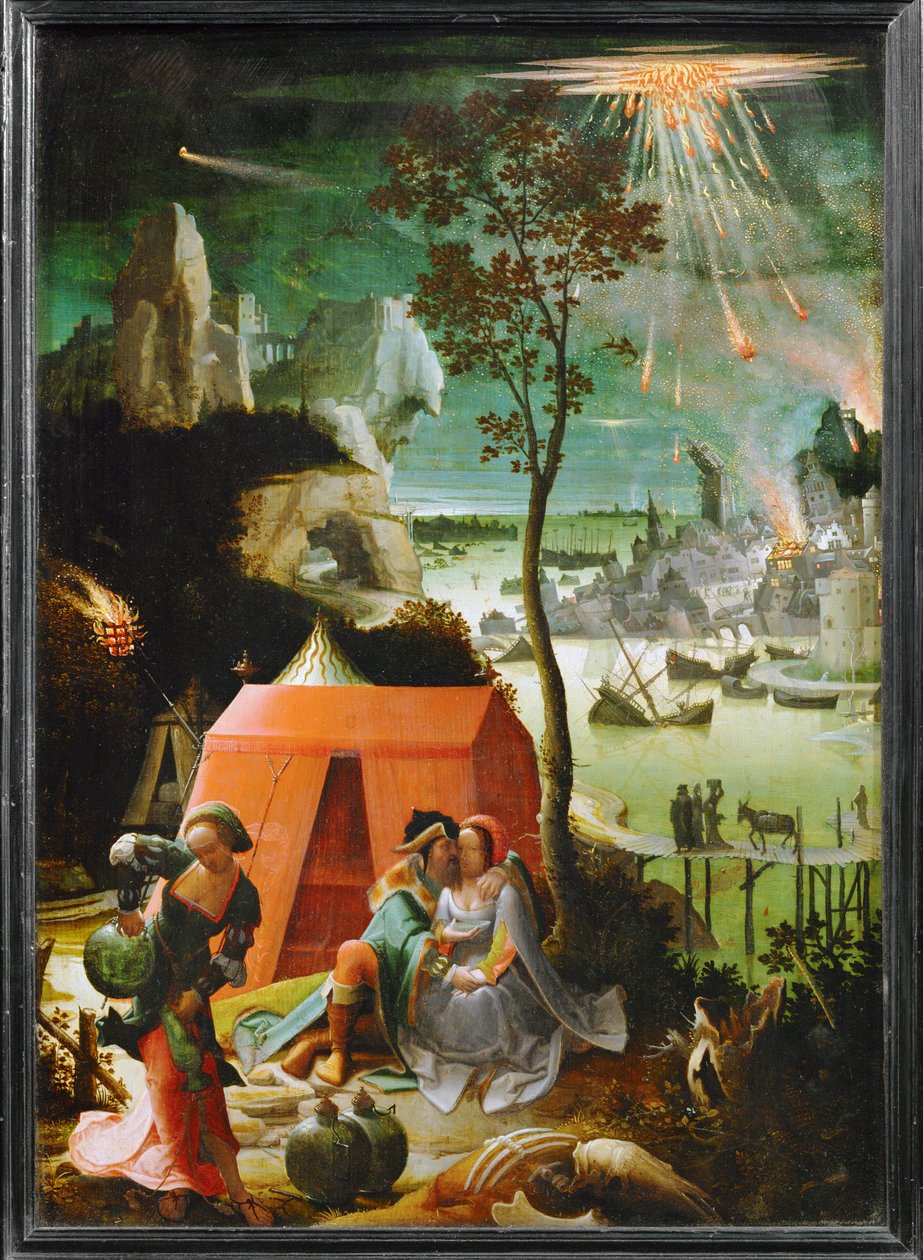 Lot and His Daughters by School Netherlandish