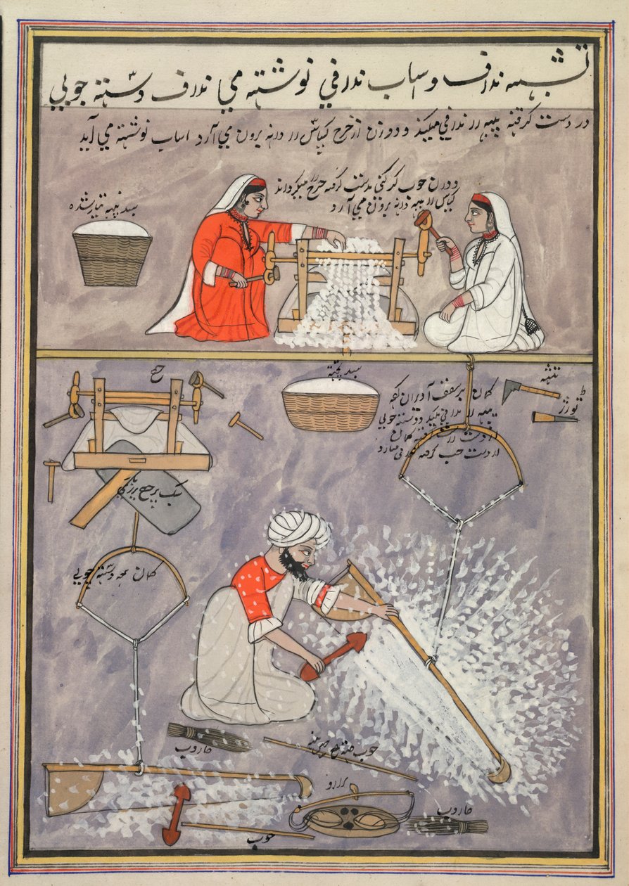 Working with cotton by School Persian