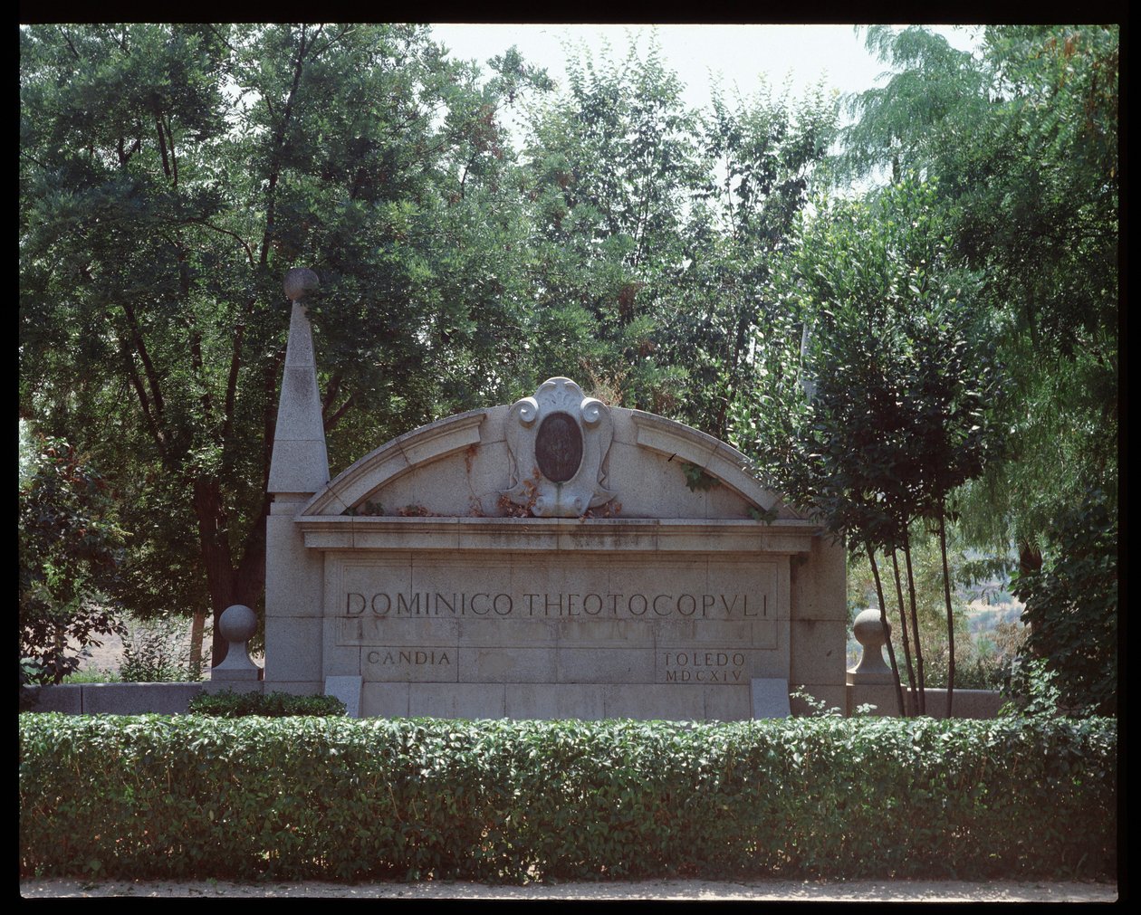 View of El Greco monument by School Spanish