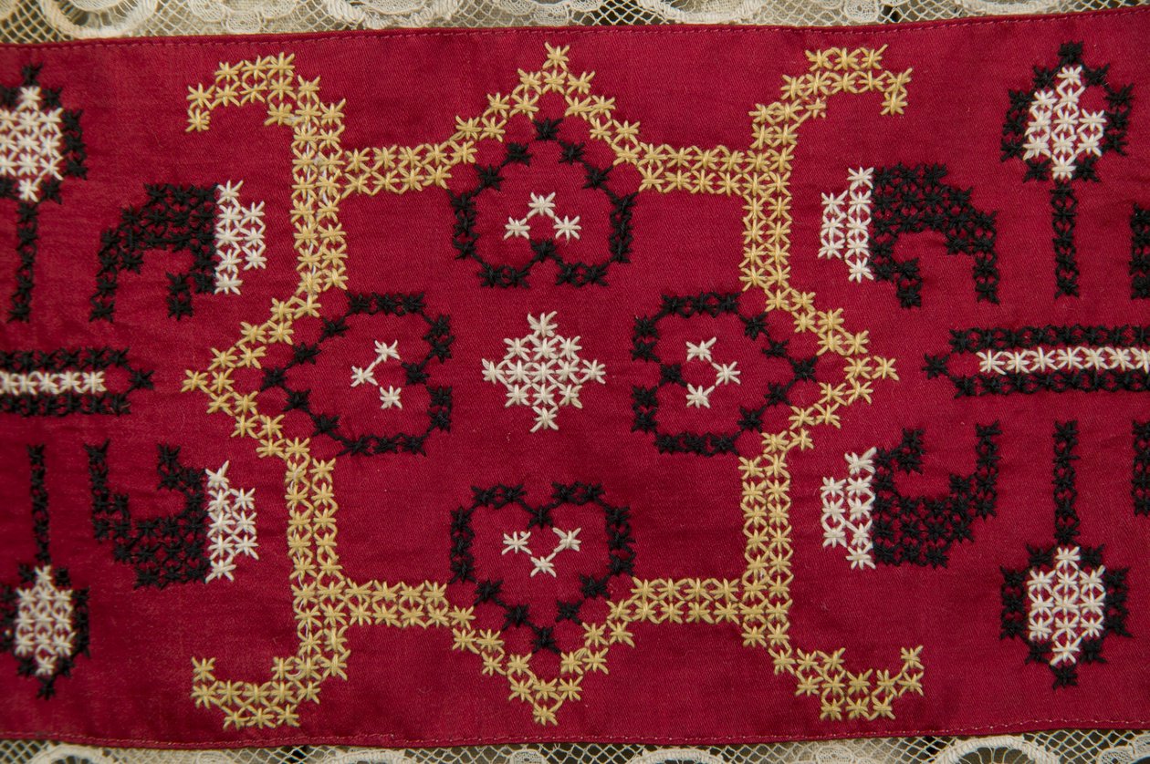 Detail of Bodice from Ukrainian Wedding Ensemble by School Ukranian