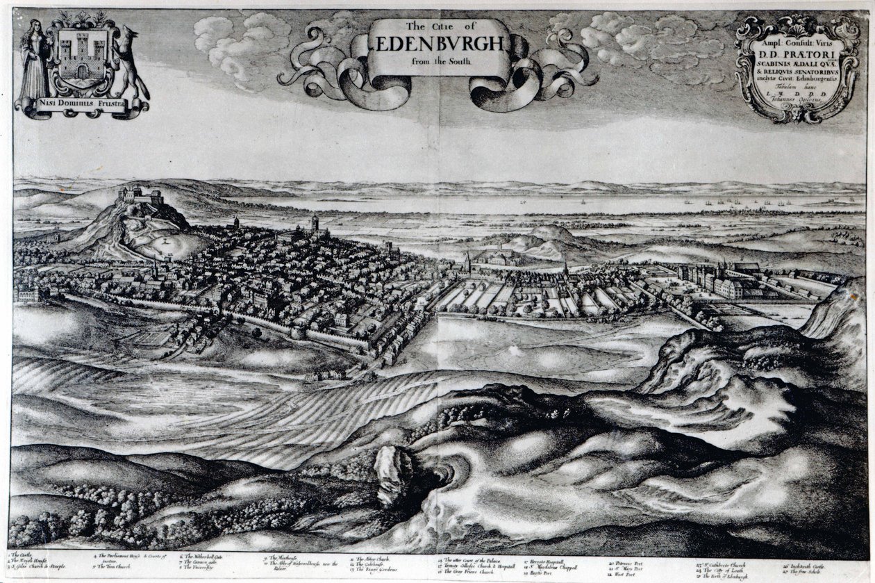 The City of Edinburgh from the South by Scottish School