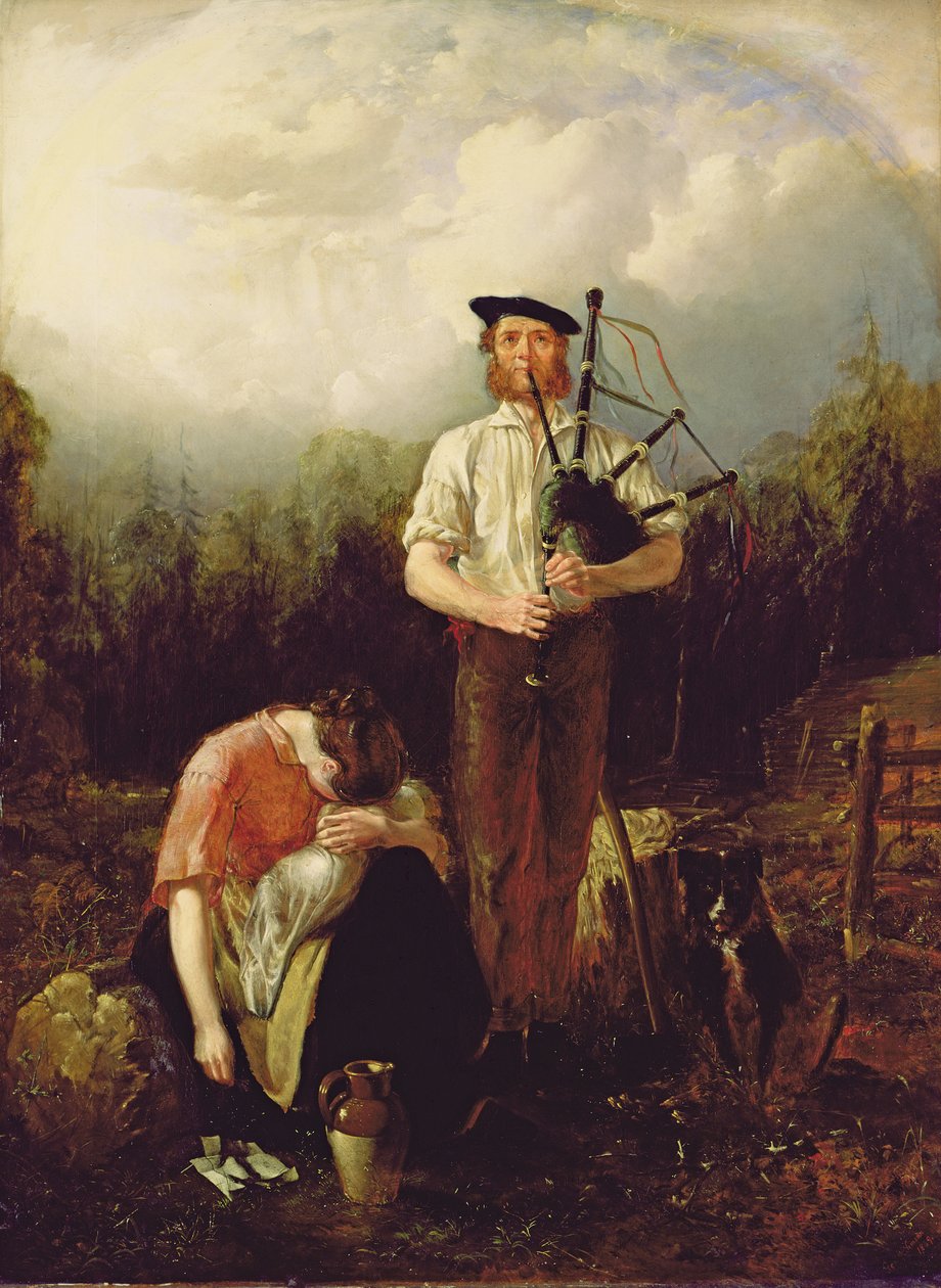 A Coronach in the Backwoods by Scottish School
