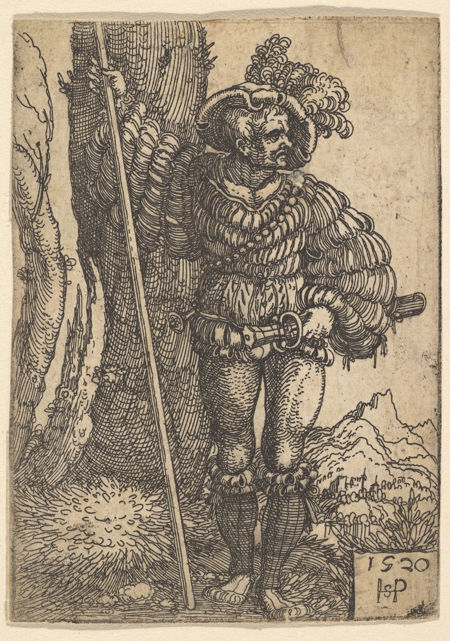 A Lansquenet, 1520 by Sebald Beham