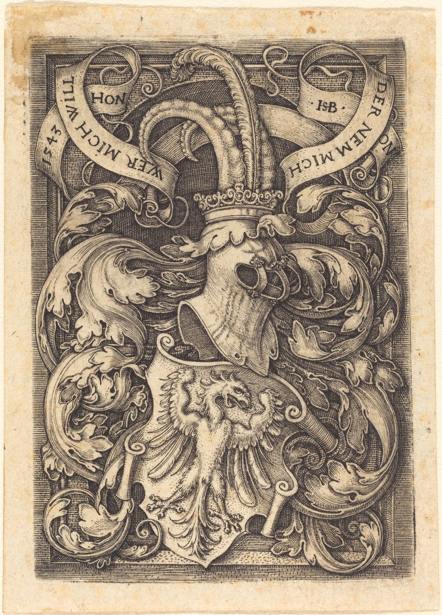 Coat of Arms with an Eagle by Sebald Beham