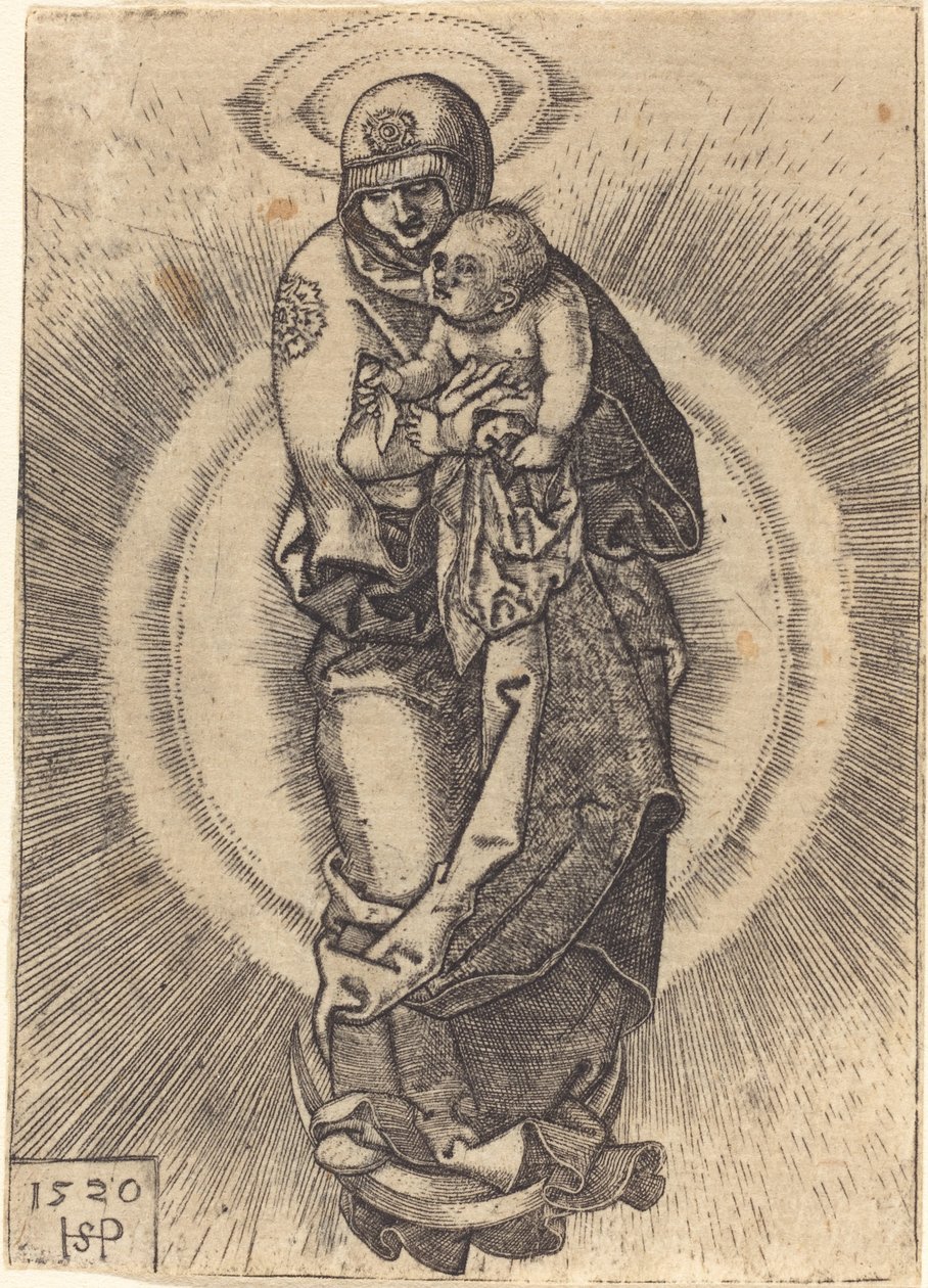 Madonna on the Half Moon by Sebald Beham