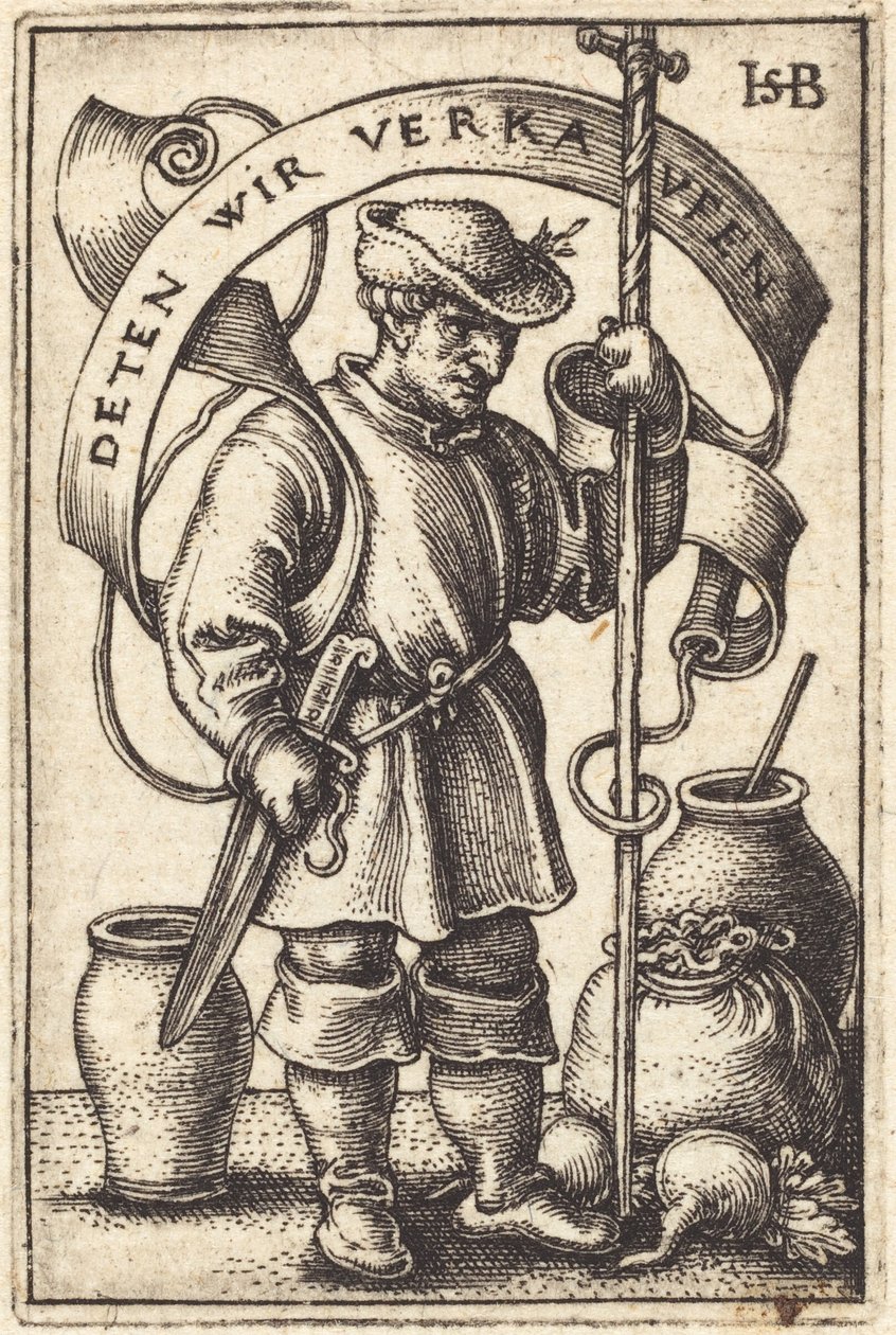 Peasant at Market [left] by Sebald Beham
