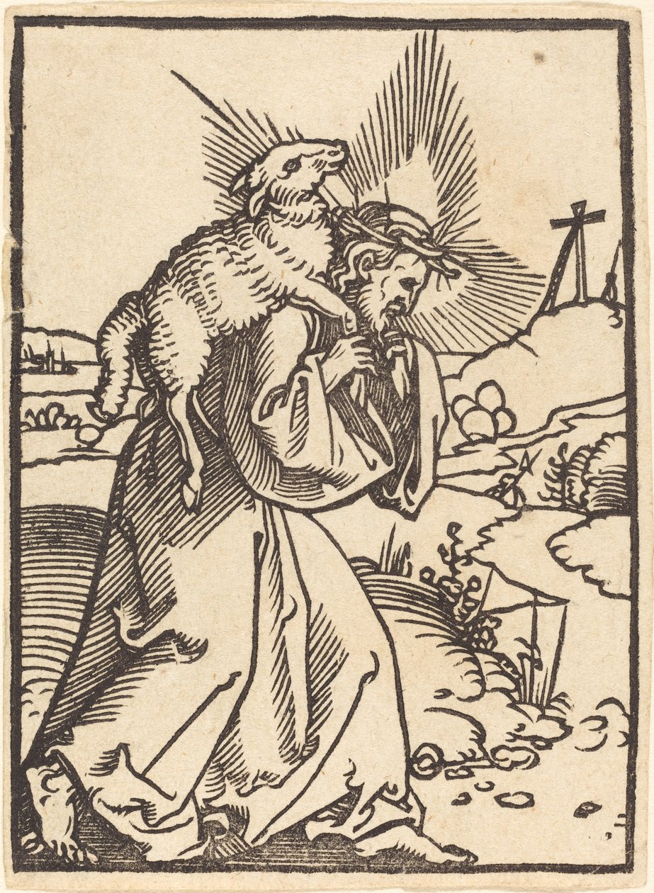 The Good Shepherd by Sebald Beham