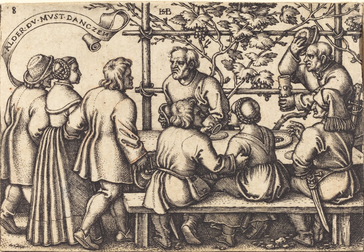 The Peasant Banquet by Sebald Beham