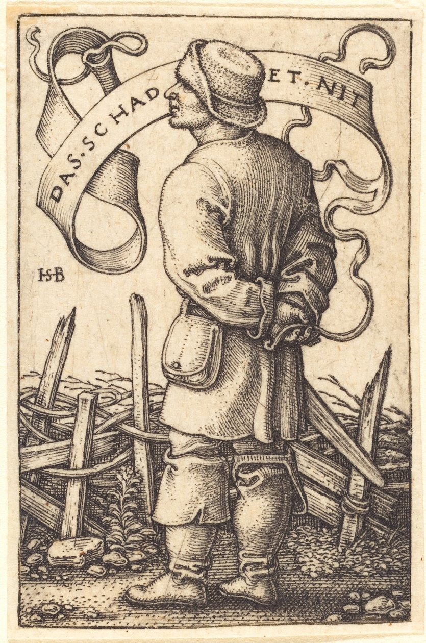 The Weather Peasant: "Das Schadet Nit" by Sebald Beham