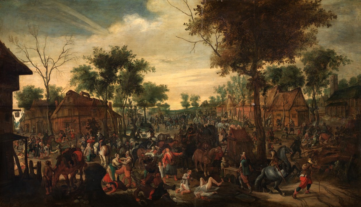 Plundering of a Hamlet by Sebastian Vrancx