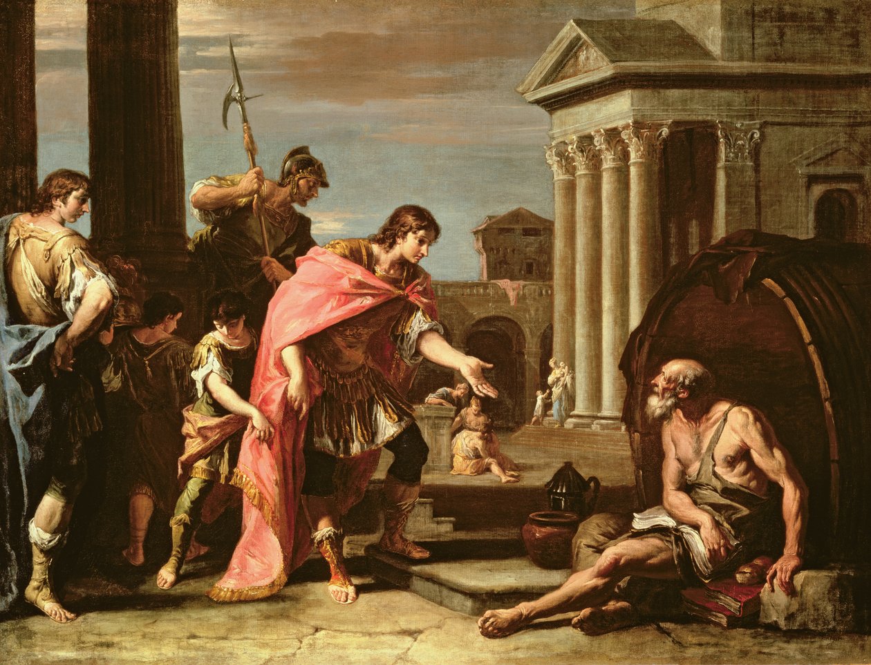 Alexander the Great Visiting Diogenes in Athens by Sebastiano Ricci