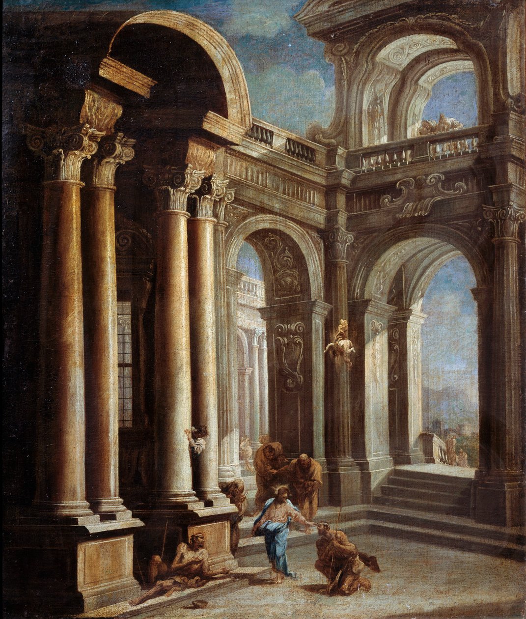 The Healing of Blind Man of Jericho by Sebastiano Ricci
