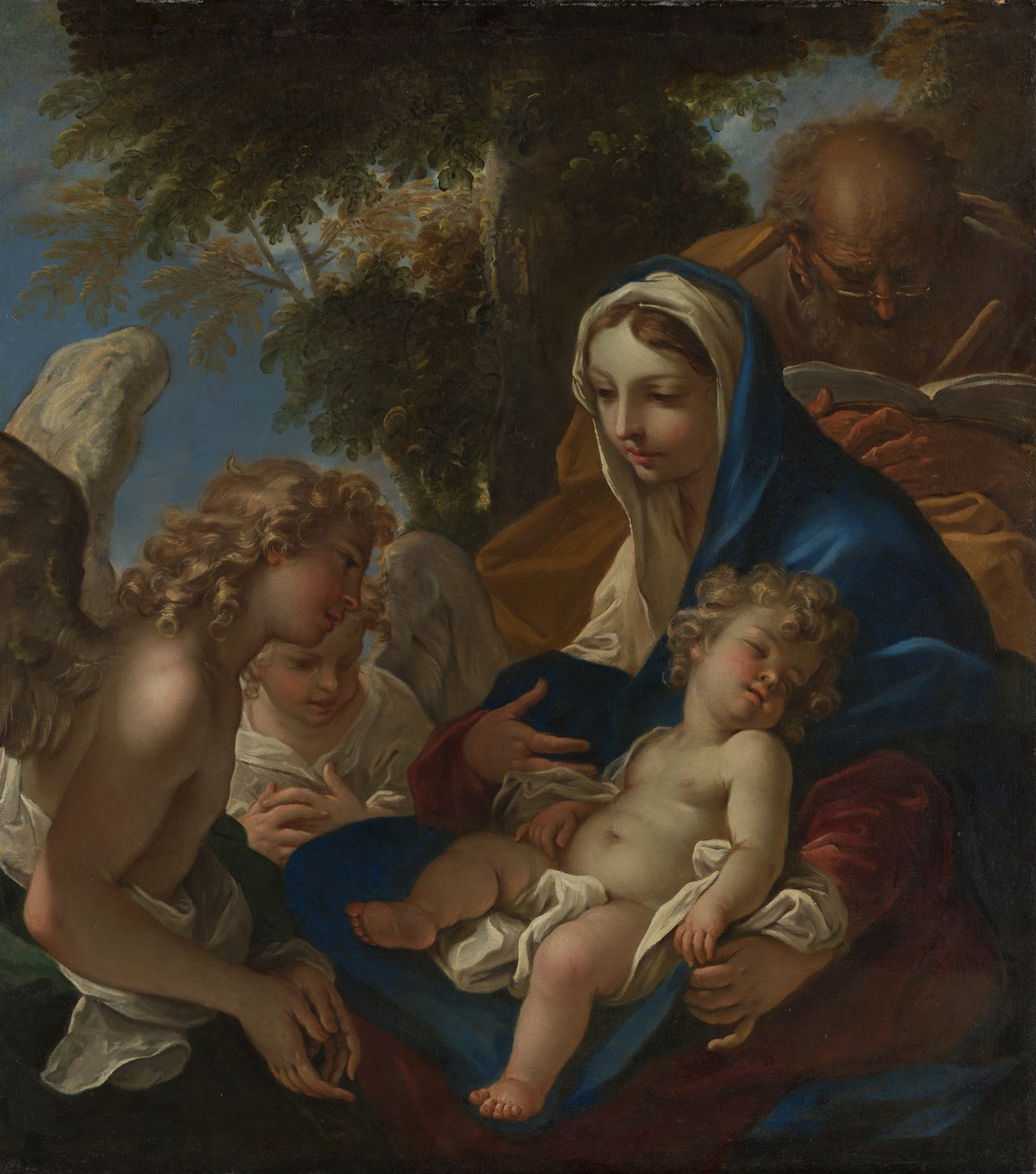 The Holy Family with Angels by Sebastiano Ricci
