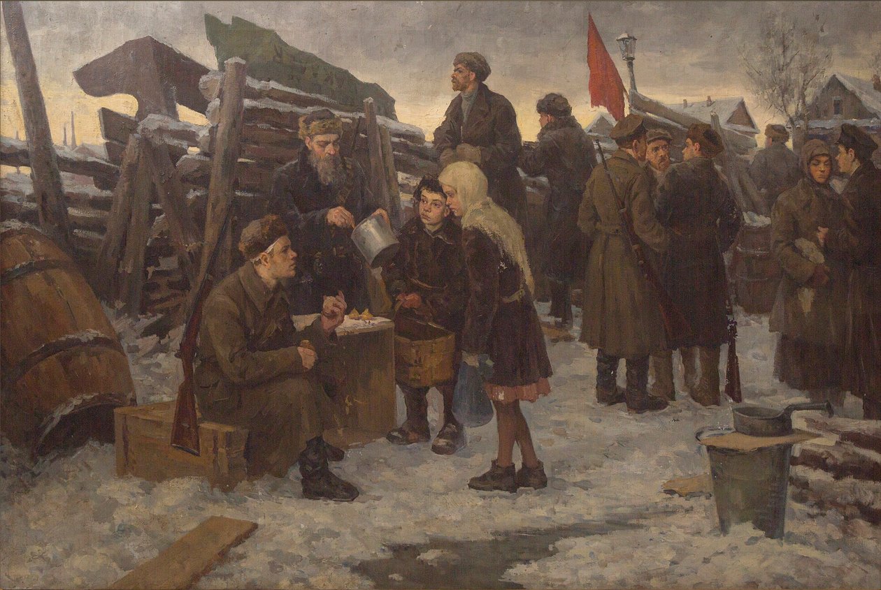 Morning on the Barricades by Semyon Gavrilovich Nikiforov