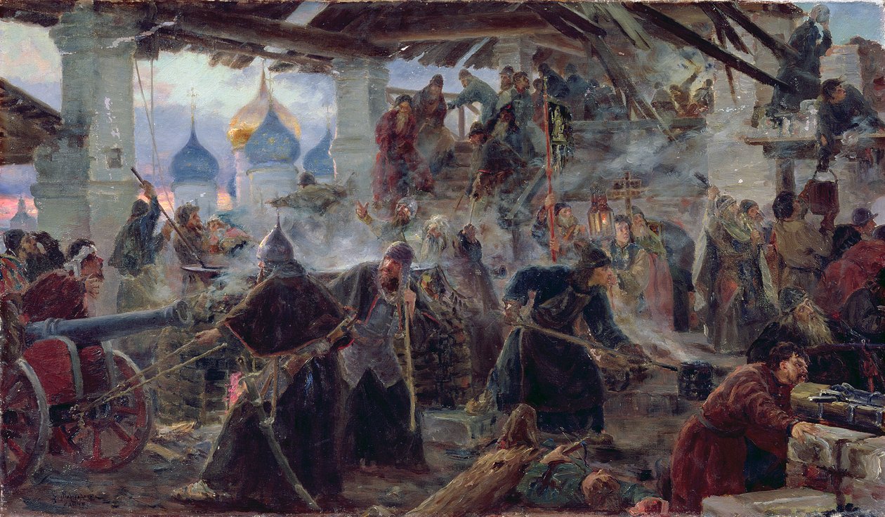 The Defence of the Trinity Sergius Cloister in Zagorsk, 1892 by Sergei Dmitrievich Miloradovich