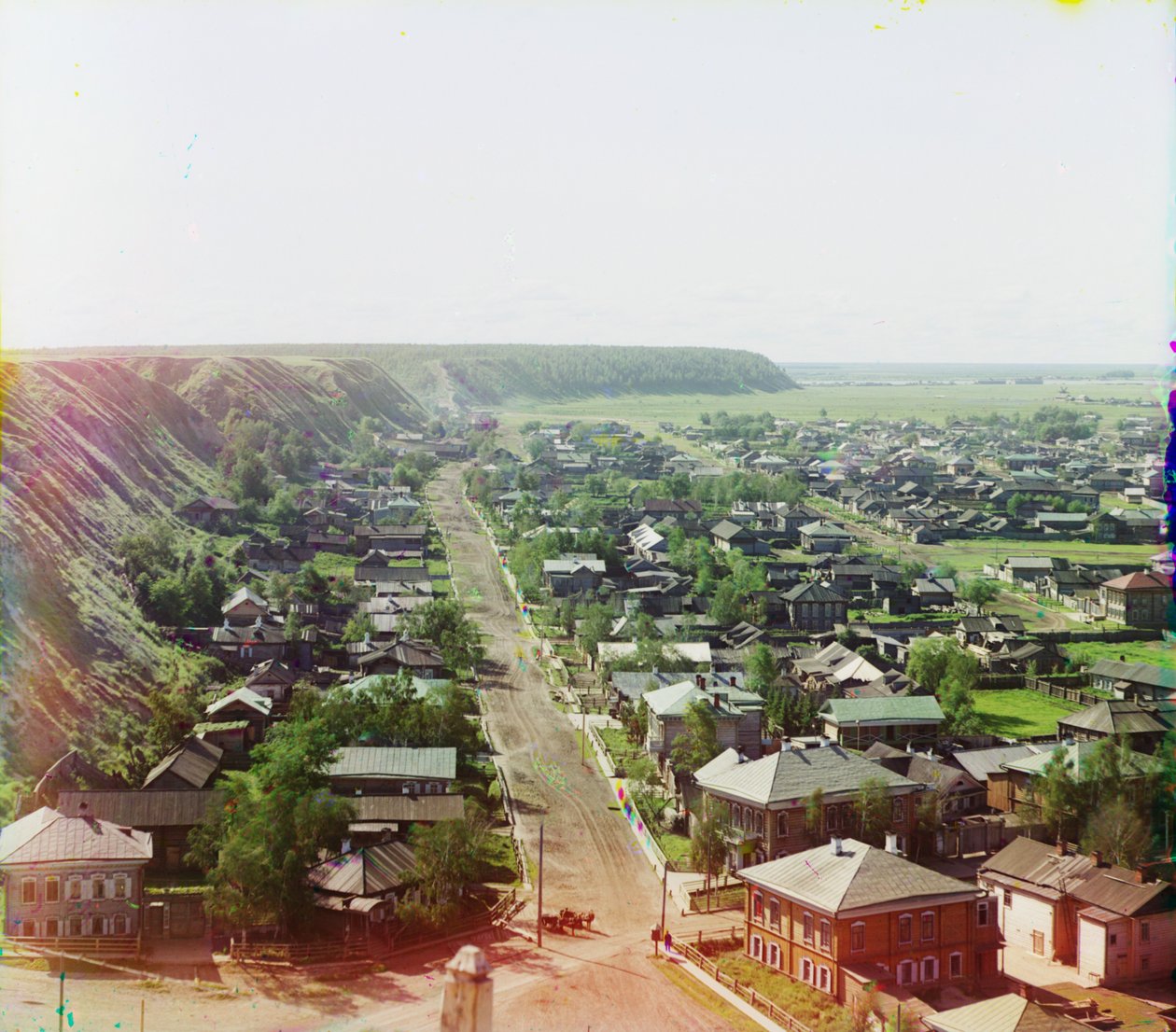 City of Tobolsk (from Assumption Cathedral) where in 1917 after the February Revolution, Tsar Nicholas and his family lived at the Governor