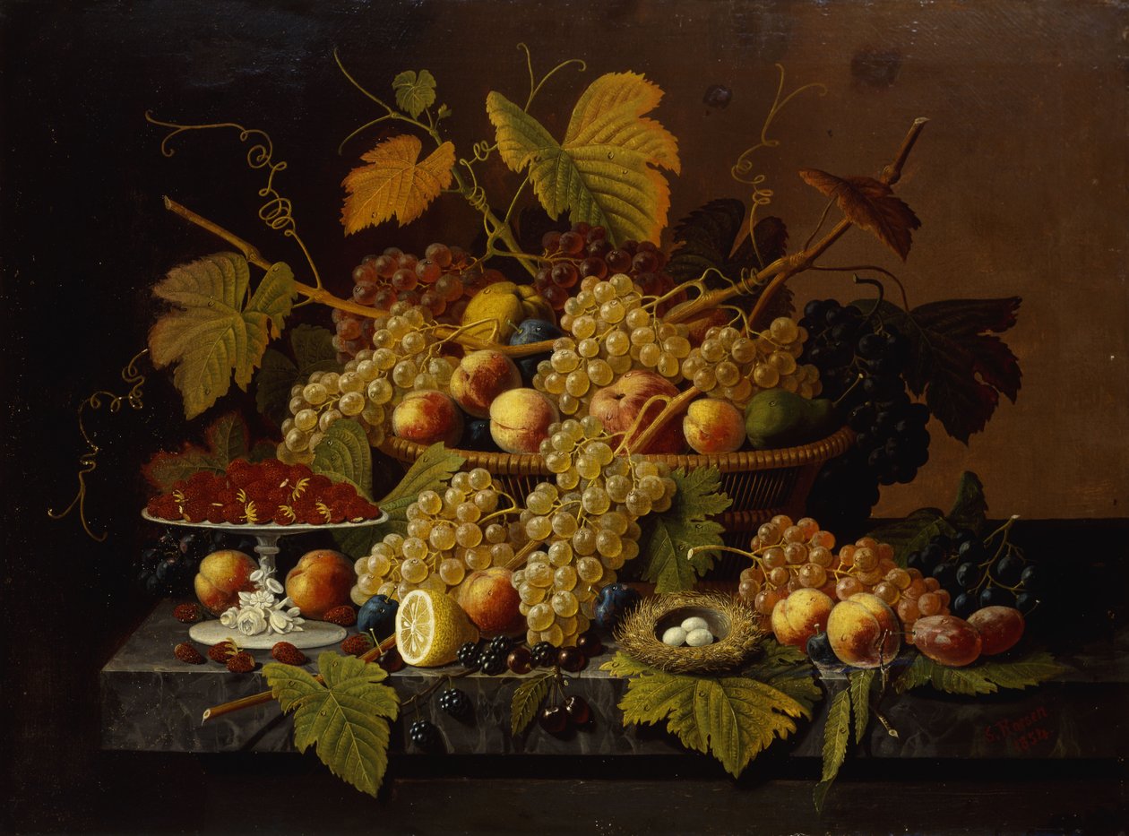 Still Life with Fruit by Severin Roesen