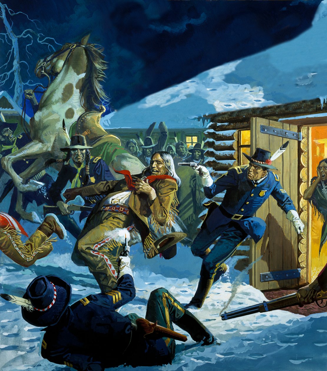 Death of Chief Sitting Bull by Severino Baraldi
