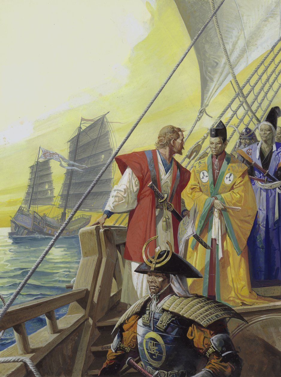 Western Ships in Japan by Severino Baraldi