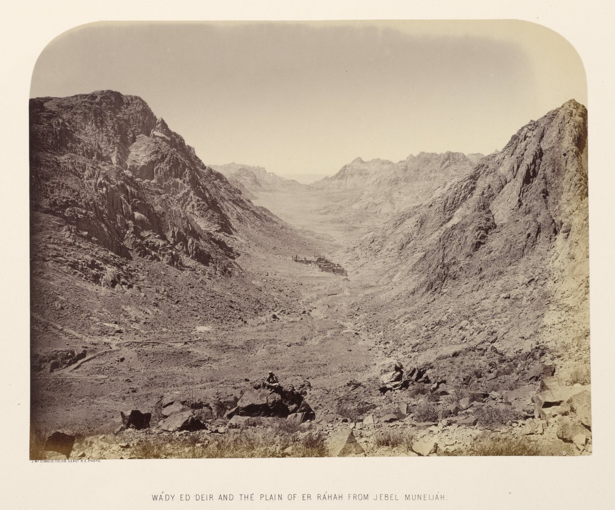 Wady Ed Deir and the Plain of Er Rahah from Jebel Muneijah by Sgt. James M. McDonald