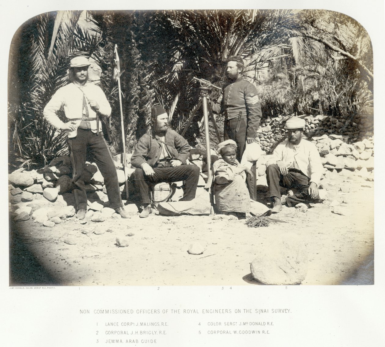 Non Commissioned Members of the Royal Engineers on the Sinai Survey, 1868 by Sgt. James M. McDonald