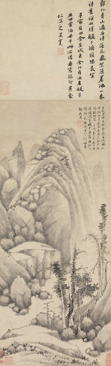 Anchorage on a Rainy Night by Shen Zhou