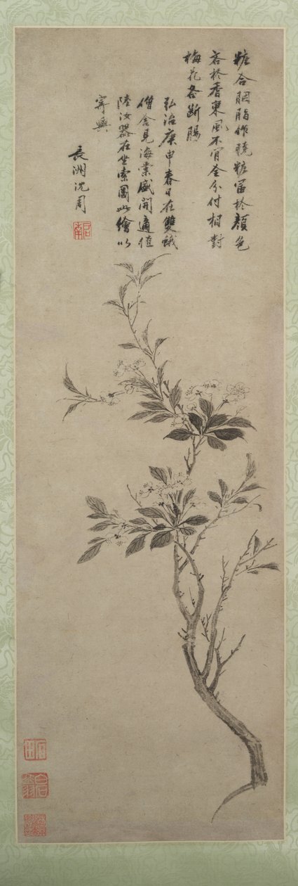 Flowering Crab Apple by Shen Zhou