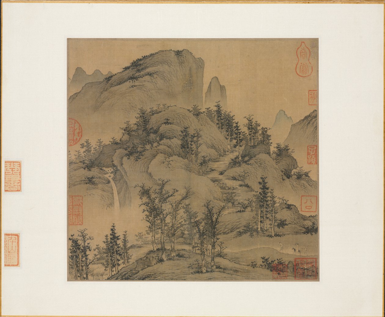 Travelers in Autumn Mountains by Sheng Mou