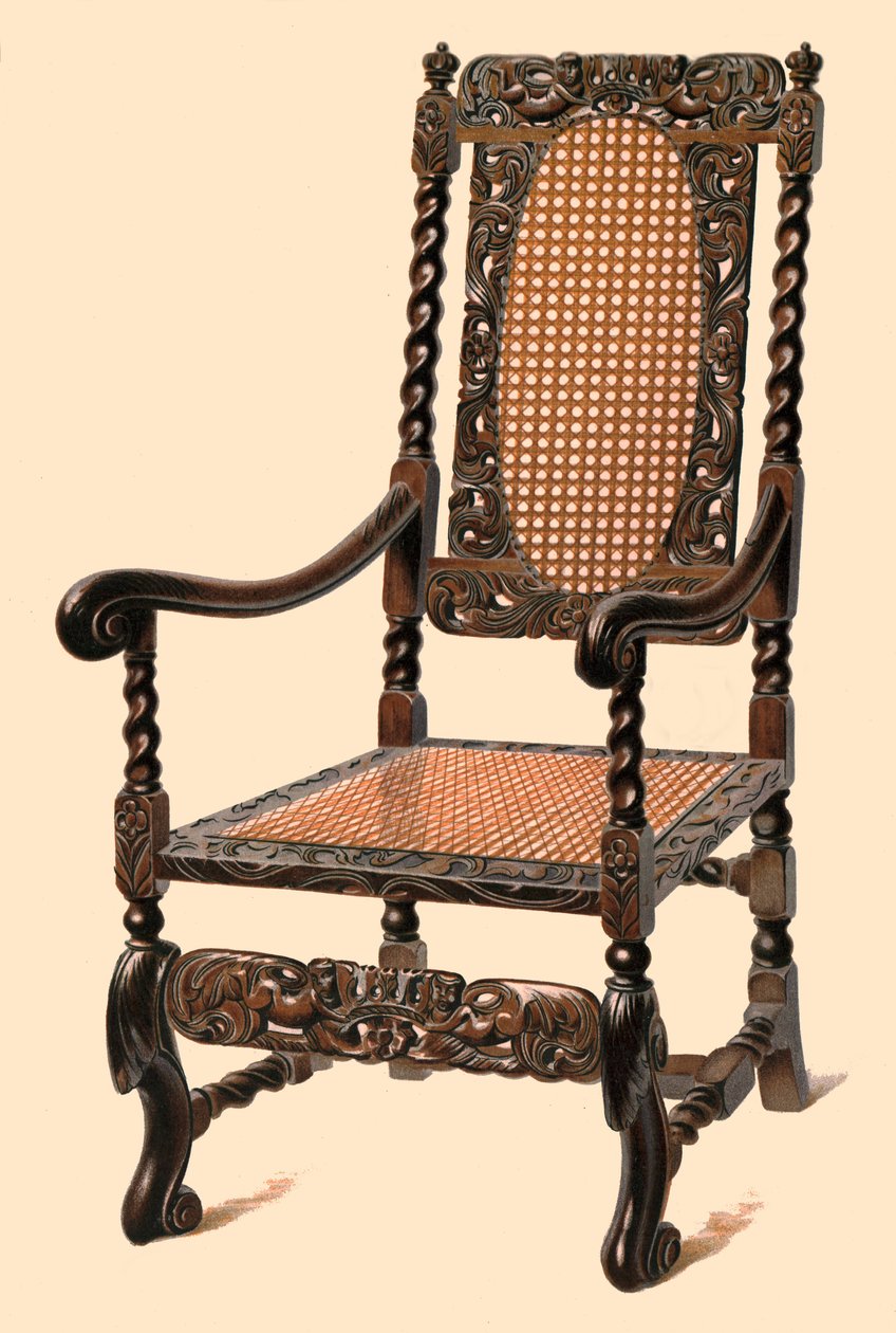 Walnut chair, 1905 by Shirley Charles Llewellyn Slocombe