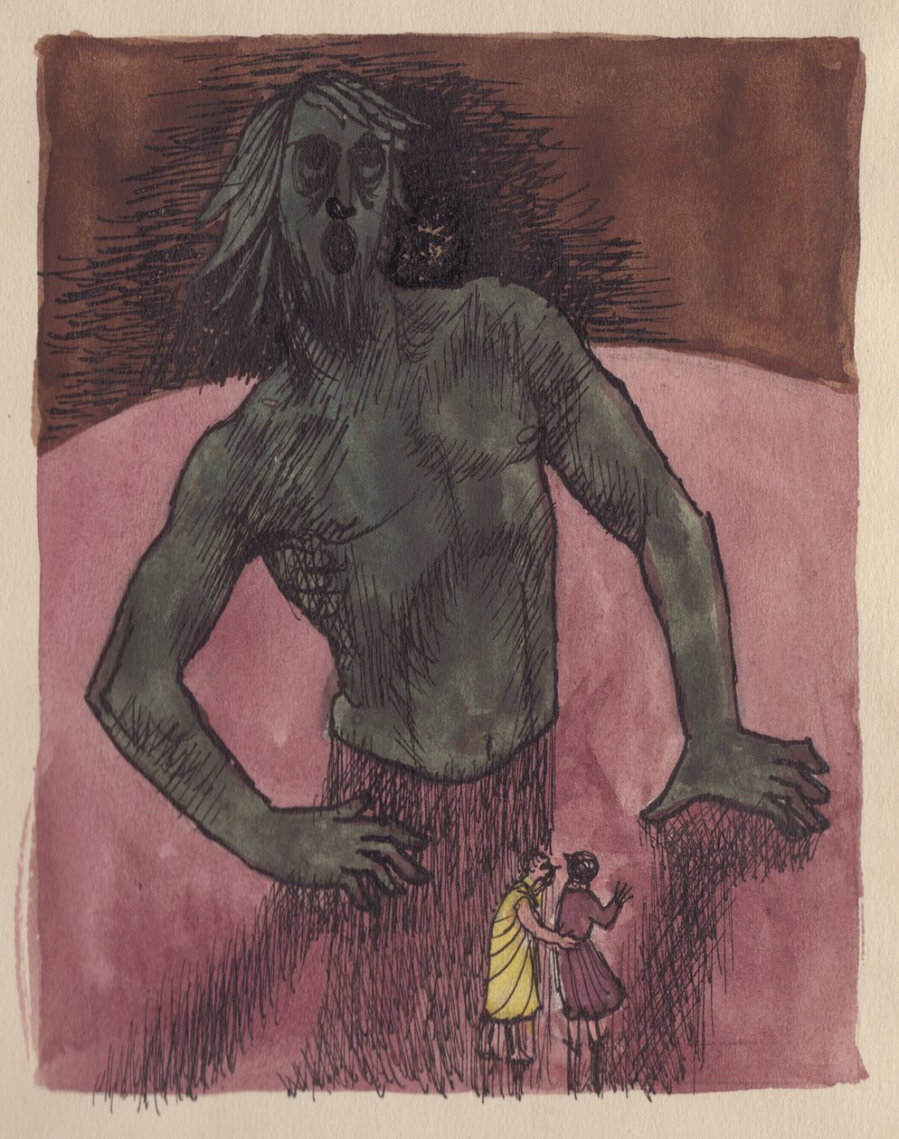Dante and Virgil with Giant by Shirley Markham