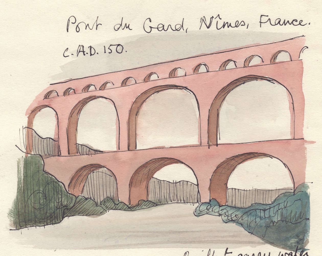 Pont du Gard by Shirley Markham