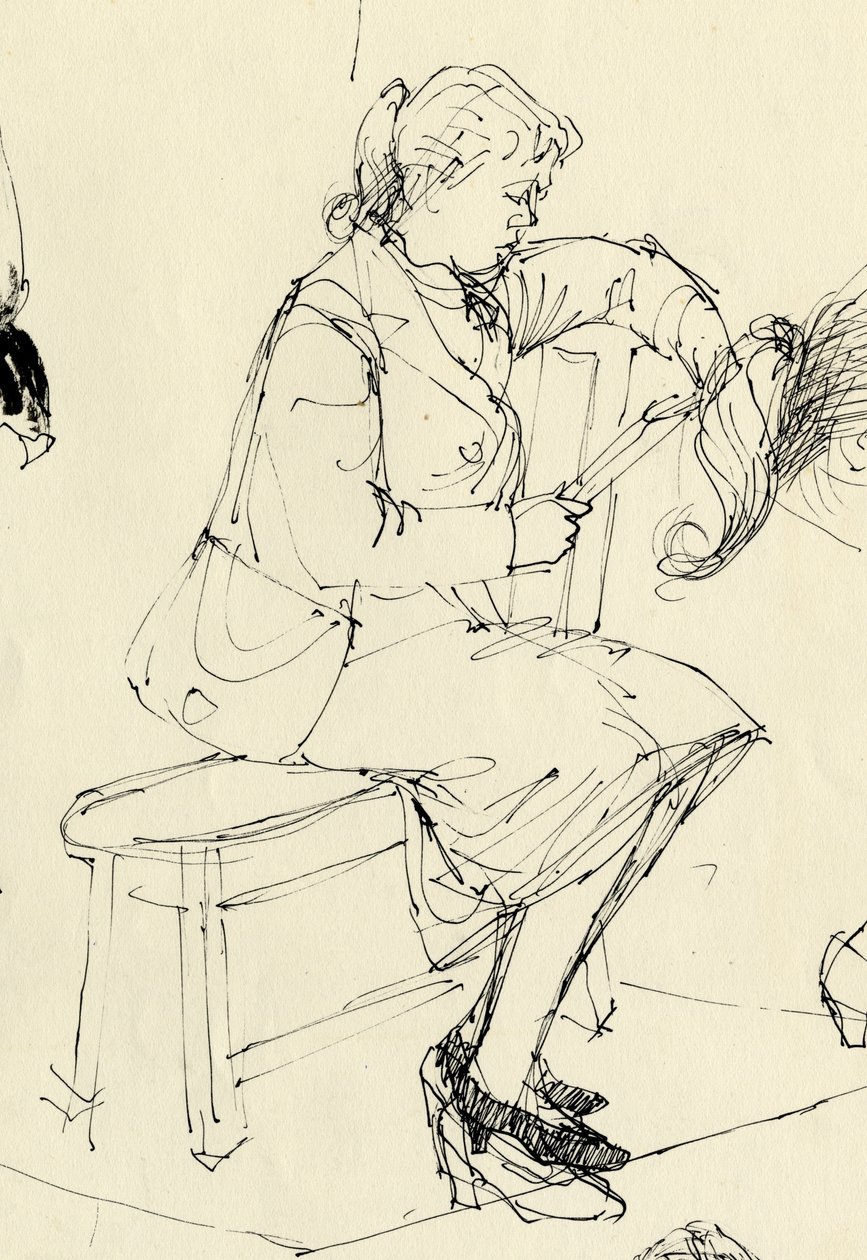 Seated Woman Reading by Shirley Markham