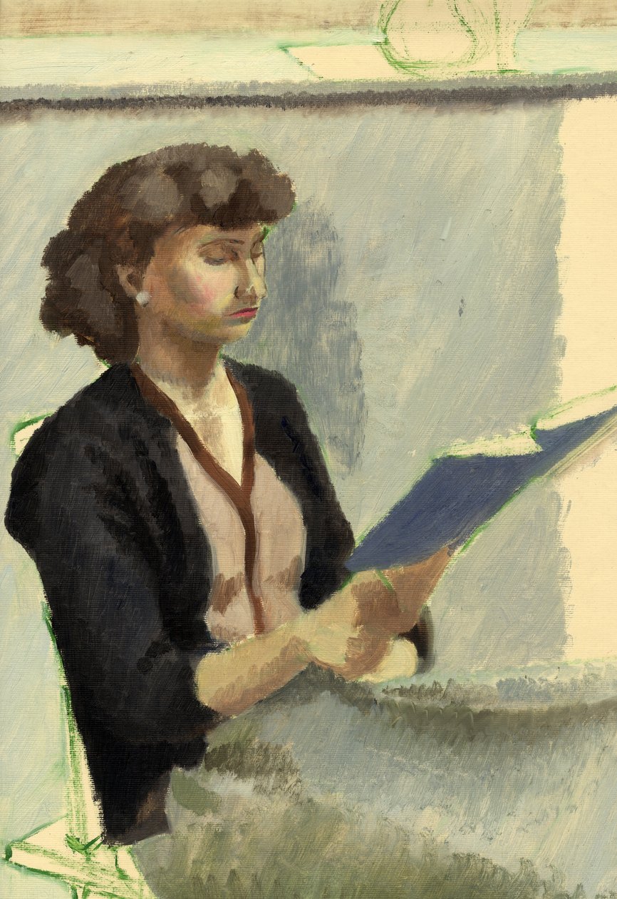Seated Woman Reading by Shirley Markham