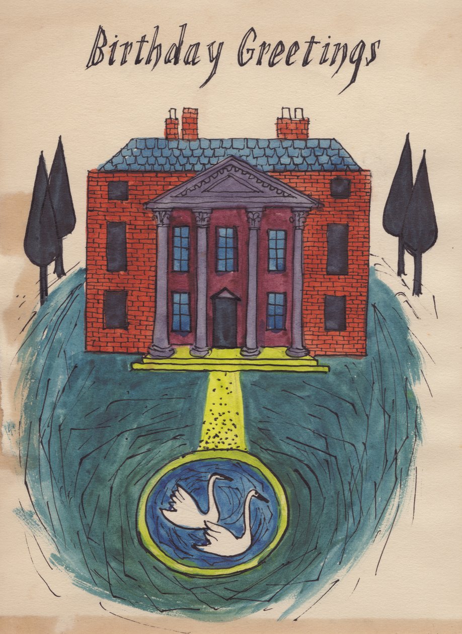Stately Home, Birthday Card by Shirley Markham