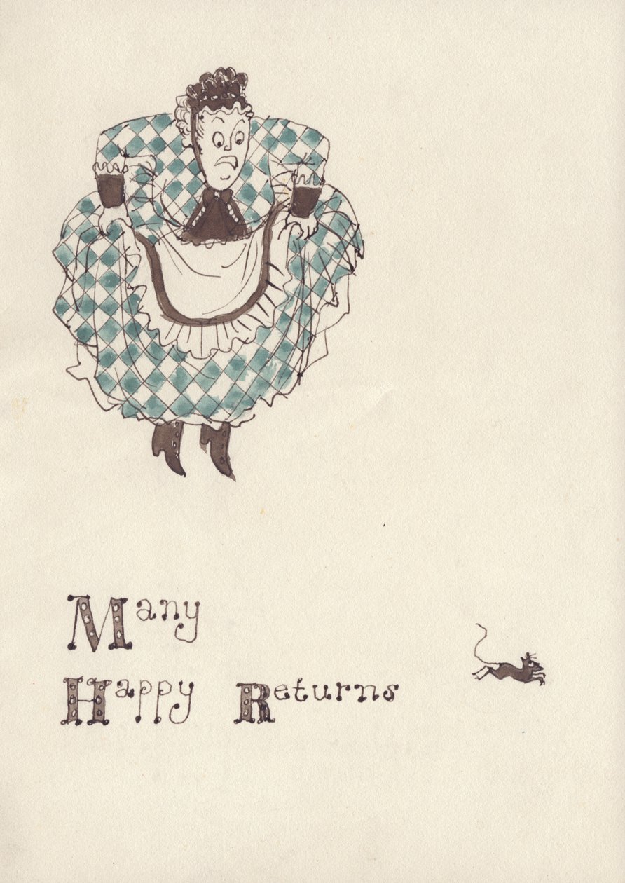 Woman Being Frightened by a Mouse by Shirley Markham