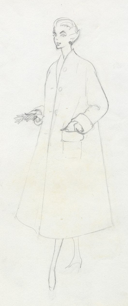 Woman in duster coat by Shirley Markham
