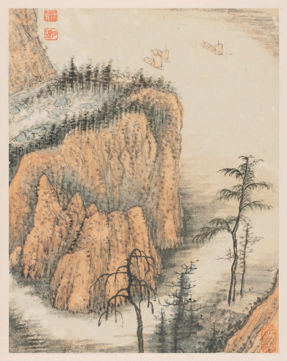 Reminiscences of Qinhuai River by Shitao