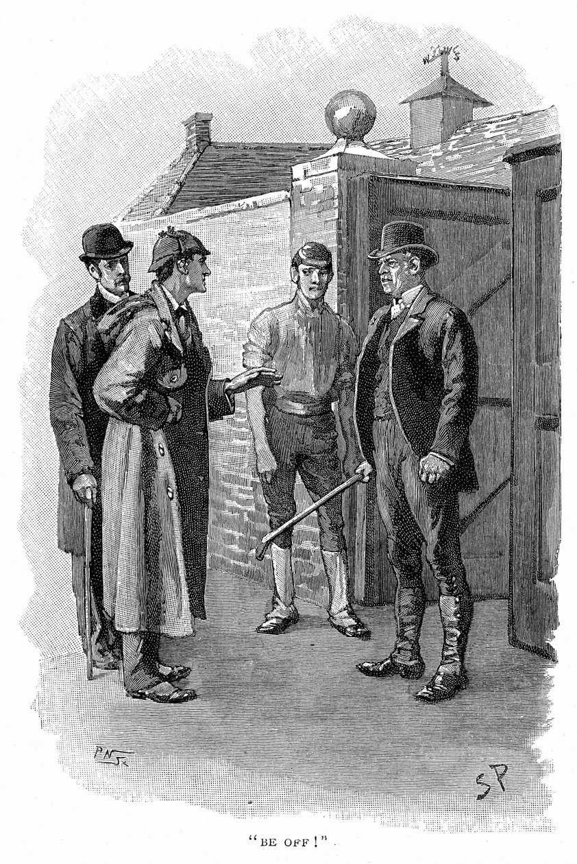 Sherlock Holmes and Dr Watson investigating by Sidney Paget