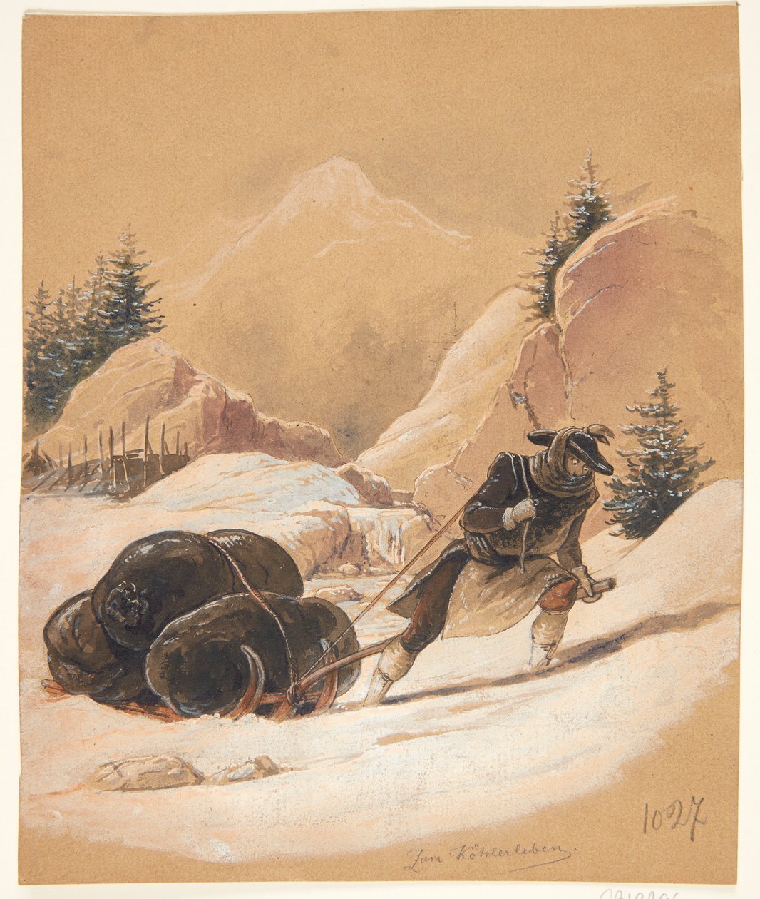 Man with Sledge by Sigmund Ferdinand Ritter von Perger