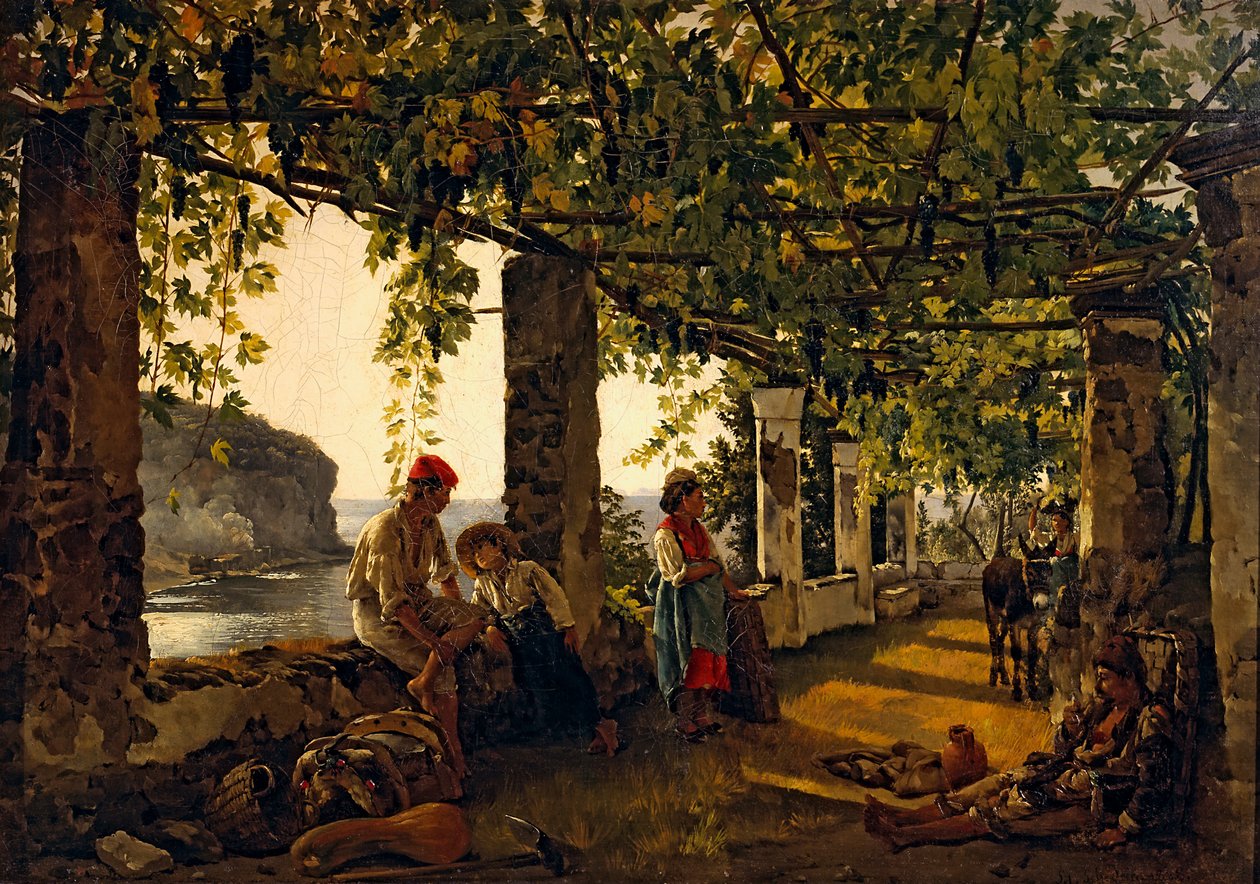 A Veranda Overgrown with Grape Vines by Silvestr Fedosievich Shchedrin