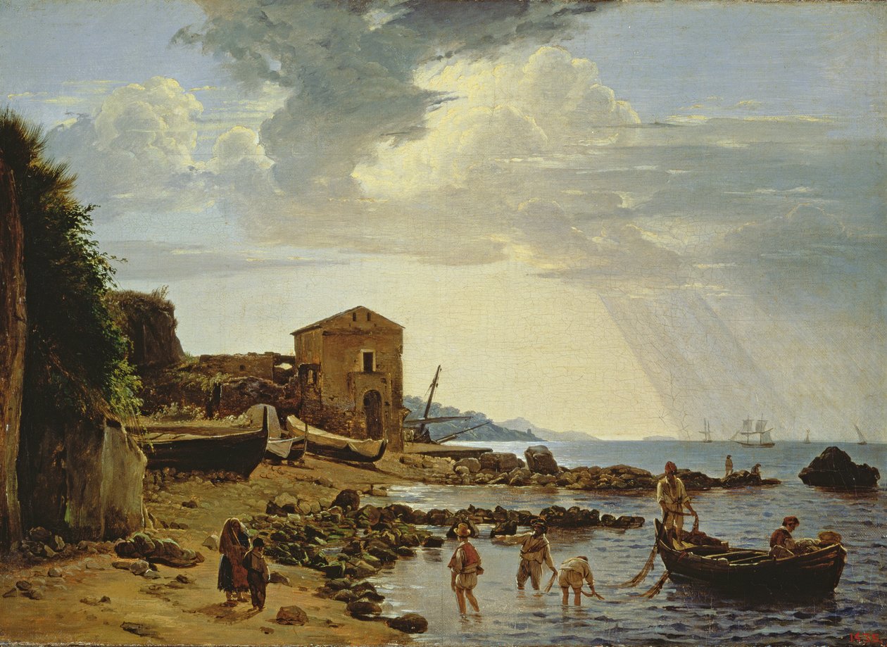 The Beach at Sorrento with a View of the Island of Capri by Silvestr Fedosievich Shchedrin