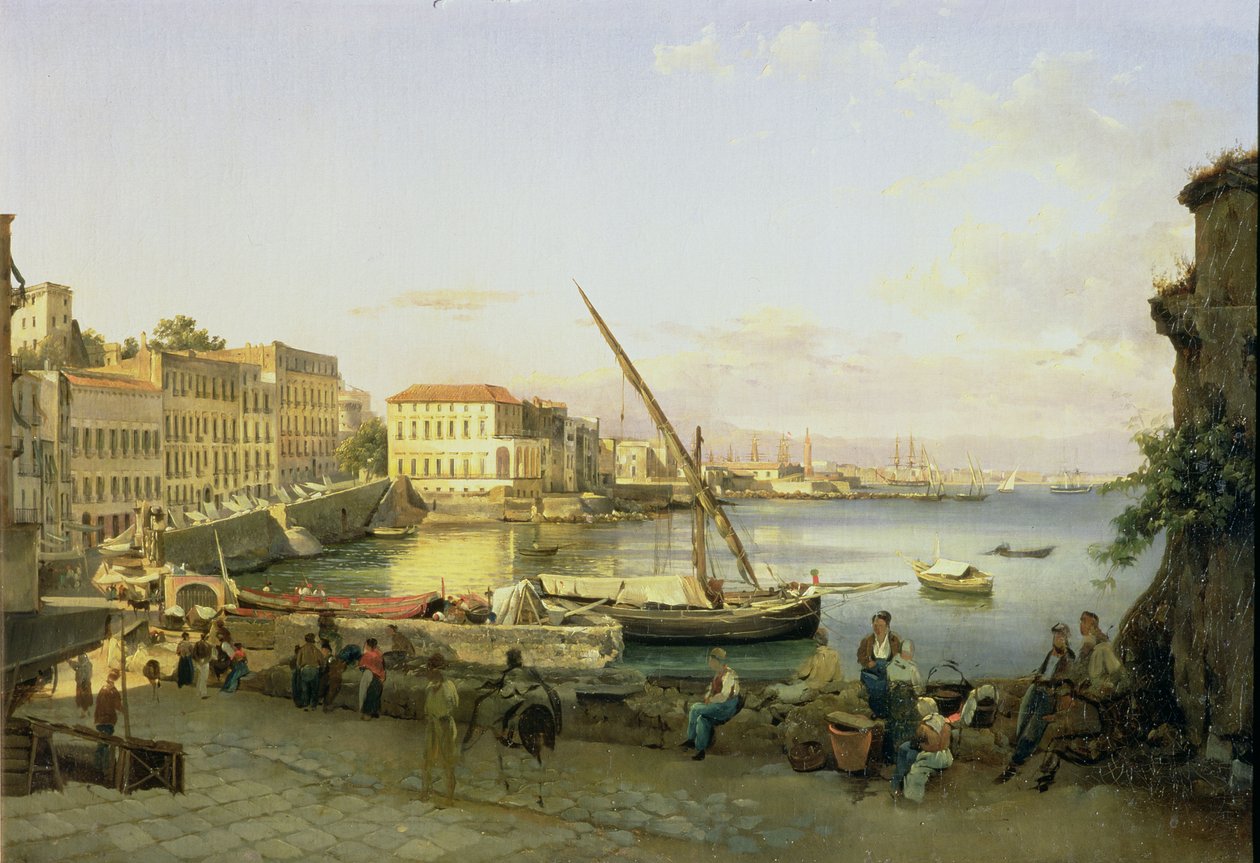 The Santa Lucia Embankment, Naples, c.1820 by Silvestr Fedosievich Shchedrin